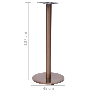 vidaXL Πόδι Τραπεζιού Bistro Χρυσό 45x107cm από Ανοξείδωτο Ατσάλι 1 τεμ.