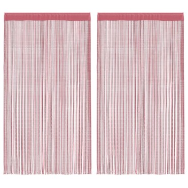 vidaXL Κουρτίνες με Κρόσσια 2 τεμ. Ροζ 140x250cm