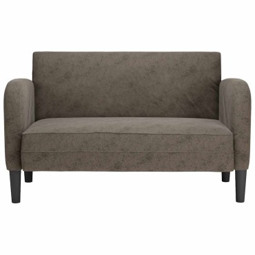 vidaXL Καναπές Loveseat Σκούρο Γκρι Συνθετικό δέρμα 124x67x70 cm