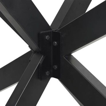 vidaXL Τραπεζαρία πόδι αράχνης σχήμα Ανθρακί 150x78x(72-73)cm Ατσάλι