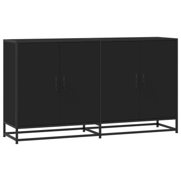 vidaXL Sideboard Μαύρο 134x35x76cm Κατασκευασμένο ξύλο 1 τεμ.
