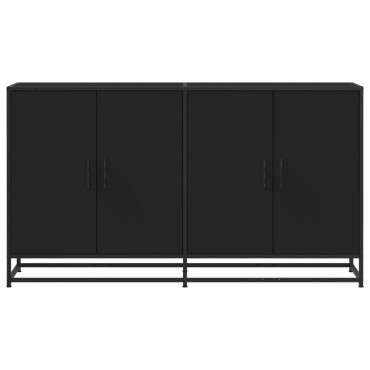 vidaXL Sideboard Μαύρο 134x35x76cm Κατασκευασμένο ξύλο 1 τεμ.
