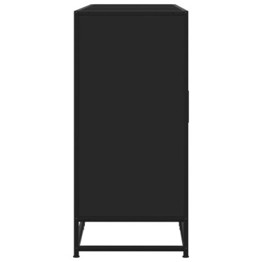 vidaXL Sideboard Μαύρο 134x35x76cm Κατασκευασμένο ξύλο 1 τεμ.