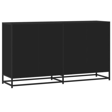 vidaXL Sideboard Μαύρο 134x35x76cm Κατασκευασμένο ξύλο 1 τεμ.