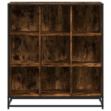 vidaXL Βιβλιοθήκη καπνιστή βελανιδιά 97,5x33x107,5cm 1 τεμ.