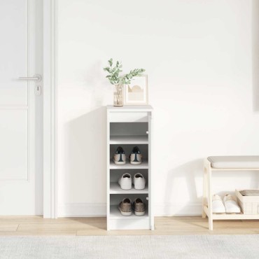 vidaXL Παπουτσοθήκη Λευκή 29,5x34x76cm από Επεξεργασμένο Ξύλο