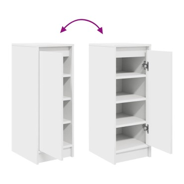 vidaXL Παπουτσοθήκη Λευκή 29,5x34x76cm από Επεξεργασμένο Ξύλο