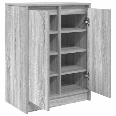 vidaXL Παπουτσοθήκη Γκρι Sonoma 57x34x76cm από Επεξεργ. Ξύλο