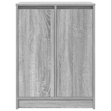 vidaXL Παπουτσοθήκη Γκρι Sonoma 57x34x76cm από Επεξεργ. Ξύλο