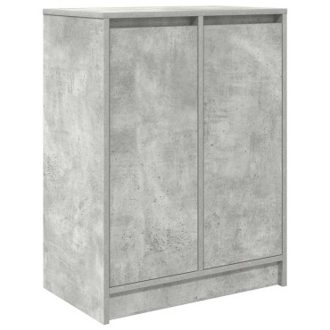vidaXL Παπουτσοθήκη Γκρι Σκυροδέματος 57x34x76cm Επεξεργασμένο Ξύλο