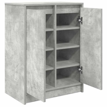 vidaXL Παπουτσοθήκη Γκρι Σκυροδέματος 57x34x76cm Επεξεργασμένο Ξύλο