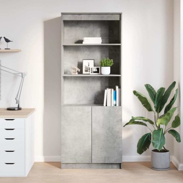 vidaXL Ντουλάπι Γκρι Σκυροδέματος 70x35x180cm από Επεξεργασμένο Ξύλο 1 τεμ.