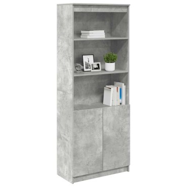 vidaXL Ντουλάπι Γκρι Σκυροδέματος 70x35x180cm από Επεξεργασμένο Ξύλο 1 τεμ.