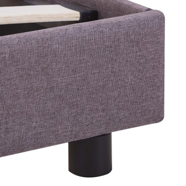 vidaXL Σκελετός Κρεβατιού Χωρίς Στρώμα Taupe Υφασμάτινο 135x190 εκ.
