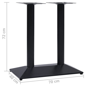 vidaXL Πόδι Τραπεζιού Bistro Μαύρο 70x40x72cm από Χυτοσίδηρο 1 τεμ.