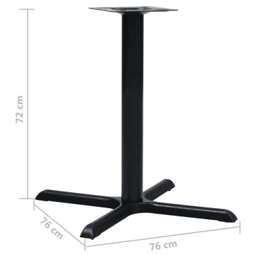 vidaXL Πόδι Τραπεζιού Bistro Μαύρο 76x76x72cm από Χυτοσίδηρο 1 τεμ.
