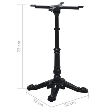 vidaXL Πόδι Τραπεζιού Bistro Μαύρο 52x52x72cm από Χυτοσίδηρο 1 τεμ.