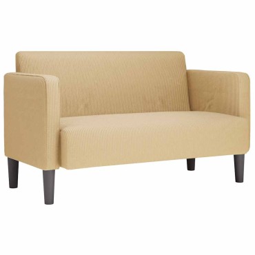 vidaXL Καναπές Loveseat Αν. Πράσινο Γκρι ύφασμα Corduroy 124x68x74,5 cm