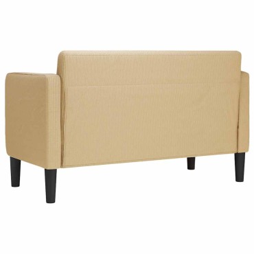 vidaXL Καναπές Loveseat Αν. Πράσινο Γκρι ύφασμα Corduroy 124x68x74,5 cm