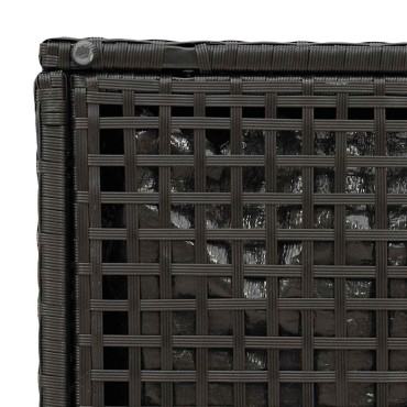 vidaXL σκαμπό κήπου με μαξιλάρια 2 τεμ. Μαύρο 40x40x43cm