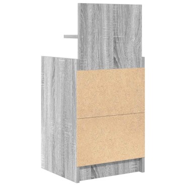 vidaXL Κομοδίνο με 2 συρτάρια Γκρι Sonoma 38x34x80cm 1 τεμ.