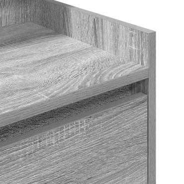 vidaXL Κομοδίνο με 2 συρτάρια Γκρι Sonoma 38x34x80cm 1 τεμ.