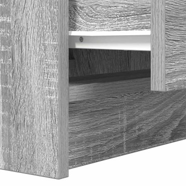 vidaXL Κομοδίνο με 2 συρτάρια Γκρι Sonoma 38x34x80cm 1 τεμ.