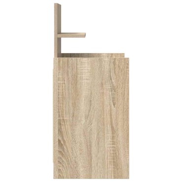 vidaXL Κομοδίνο με 2 συρτάρια Sonoma Δρυς 38x34x80cm 1 τεμ.