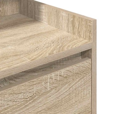 vidaXL Κομοδίνο με 2 συρτάρια Sonoma Δρυς 38x34x80cm 1 τεμ.