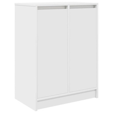 vidaXL Παπουτσοθήκη Λευκή 57x34x76cm από Επεξεργασμένο Ξύλο