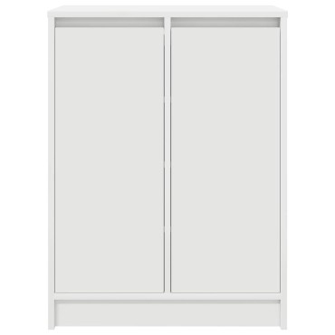 vidaXL Παπουτσοθήκη Λευκή 57x34x76cm από Επεξεργασμένο Ξύλο