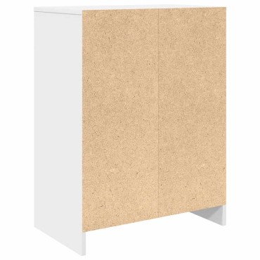 vidaXL Παπουτσοθήκη Λευκή 57x34x76cm από Επεξεργασμένο Ξύλο