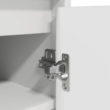 vidaXL Παπουτσοθήκη Λευκή 57x34x76cm από Επεξεργασμένο Ξύλο