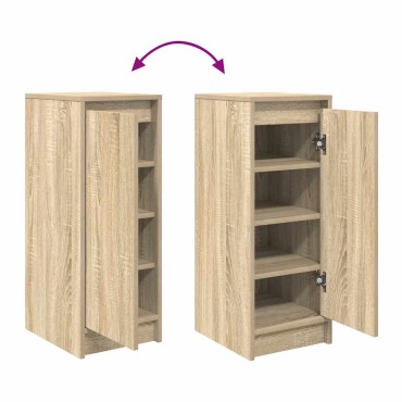 vidaXL Παπουτσοθήκη Sonoma Δρυς 29,5x34x76cm από Επεξεργασμένο Ξύλο