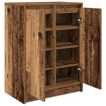 vidaXL Παπουτσοθήκη Όψη Παλαιού Ξύλου 57x34x76cm Επεξ. Ξύλο