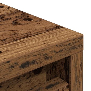 vidaXL Παπουτσοθήκη Όψη Παλαιού Ξύλου 57x34x76cm Επεξ. Ξύλο