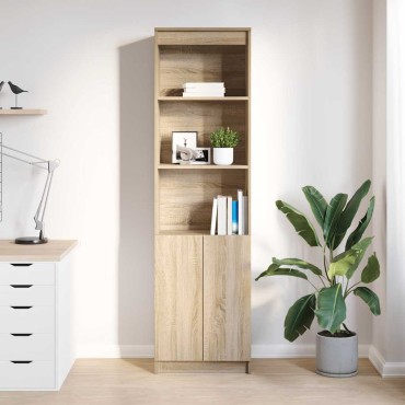 vidaXL Ντουλάπι Sonoma δρυς 50x35x180cm από Επεξεργασμένο Ξύλο 1 τεμ.