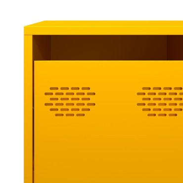 vidaXL Sideboard Μουστάρδα κίτρινη 135x39x103,5cm Ατσάλι ψυχρής έλασης 1 τεμ.