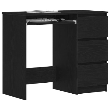 Γραφείο vidaXL Μαύρη βελανιδιά 90x45x76cm Κατασκευασμένο ξύλο 1 τεμ.