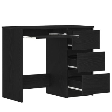 Γραφείο vidaXL Μαύρη βελανιδιά 90x45x76cm Κατασκευασμένο ξύλο 1 τεμ.