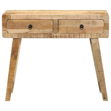 vidaXL Τραπέζι κονσόλας 90x32x75cm από μασίφ ξύλο Rough Mango 1 τεμ.