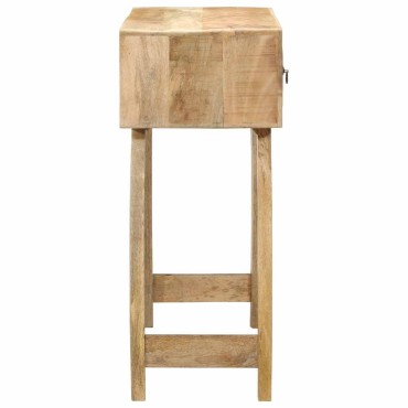 vidaXL Τραπέζι κονσόλας 90x32x75cm από μασίφ ξύλο Rough Mango 1 τεμ.