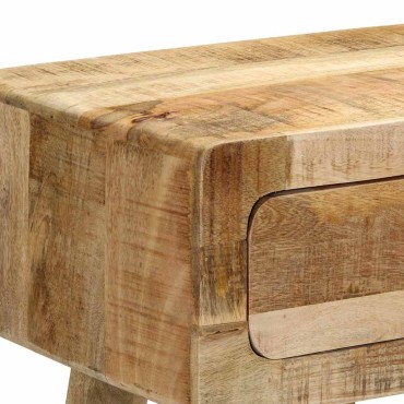 vidaXL Τραπέζι κονσόλας 90x32x75cm από μασίφ ξύλο Rough Mango 1 τεμ.