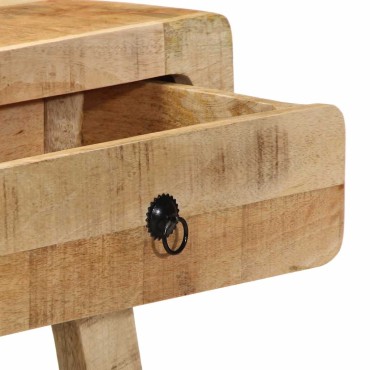 vidaXL Τραπέζι κονσόλας 90x32x75cm από μασίφ ξύλο Rough Mango 1 τεμ.