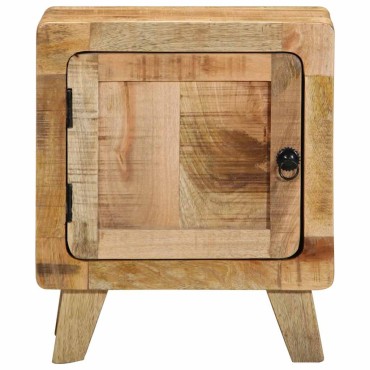 vidaXL Κομοδίνο 40x32x46cm από μασίφ ξύλο Rough Mango 1 τεμ.