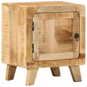 vidaXL Κομοδίνο 40x32x46cm από μασίφ ξύλο Rough Mango 1 τεμ.