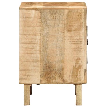 vidaXL Κομοδίνο 40x32x46cm από μασίφ ξύλο Rough Mango 1 τεμ.