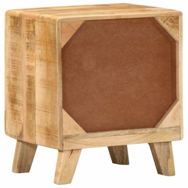 vidaXL Κομοδίνο 40x32x46cm από μασίφ ξύλο Rough Mango 1 τεμ.