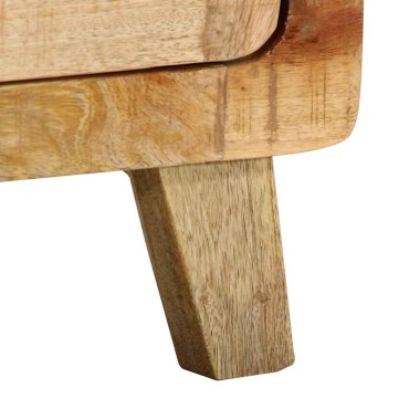 vidaXL Κομοδίνο 40x32x46cm από μασίφ ξύλο Rough Mango 1 τεμ.