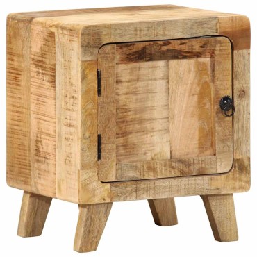 vidaXL Κομοδίνο 40x32x46cm από μασίφ ξύλο Rough Mango 1 τεμ.